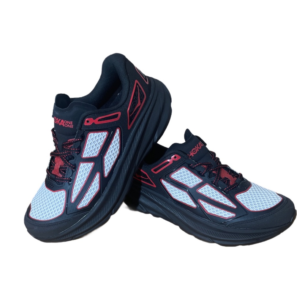 Hoka CLIFTON ONE9 *NEW* Black and Red Athletic Shoes Unisex Sizing Men’s 10.5